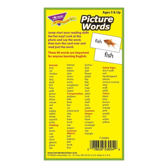 Trend Enterprises Picture Words Skill Drill Flash Cards Age 5 & Up - Picture 3 of 4